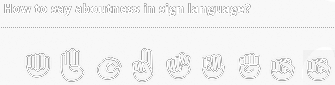 How to say aboutness in sign language ?